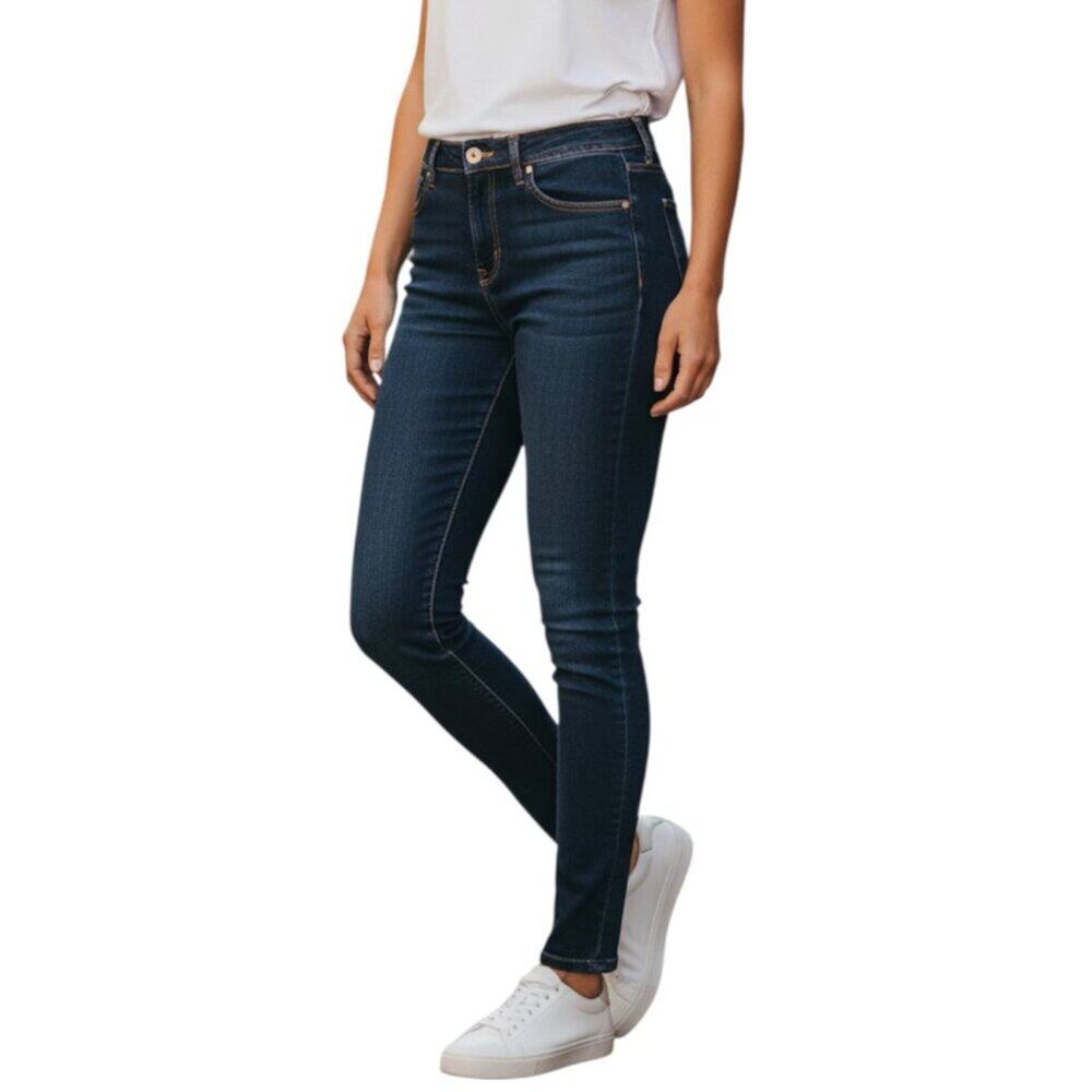 Style & Co Women's 10 Dark Wash High Rise Skinny Stretch Jeans 28" inseam
